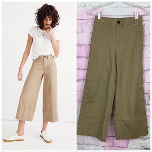 Madewell Langford wide leg crop pants light latte